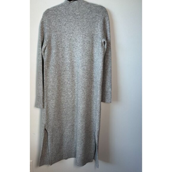 Loft Long Duster Coatigan NWT Open Front Pockets Rainbow Speckled Gray Size M - Picture 8 of 9